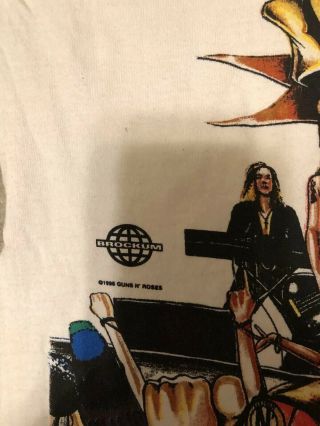 Vintage Guns N Roses Tshirt Rare Stage Diver Shirt White 1995 3