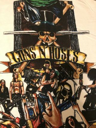 Vintage Guns N Roses Tshirt Rare Stage Diver Shirt White 1995 8