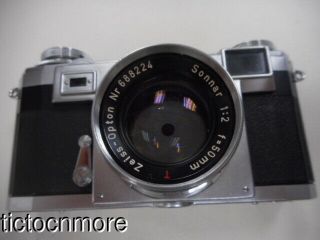 VINTAGE ZEISS IKON CONTAX IIa CAMERA U3045 W/ ZEISS OPTON LENS,  CASE & BOX 3