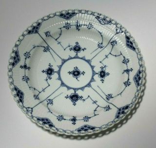 Vintage Royal Copenhagen Full Lace Plate 1/1084 Blue Fluted C1956 1st Quality