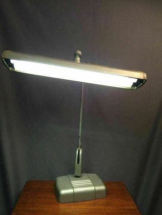 Dazor Floating Light Fixture Vintage Mod Century Drafting Task Lamp Made In Usa