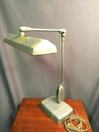 Dazor Floating Light Fixture Vintage Mod Century Drafting Task Lamp Made In USA 2