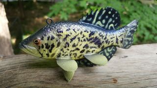 Deluxe 5 " Crappie Fish Decoy Carved By John Laska - Spearing Lure