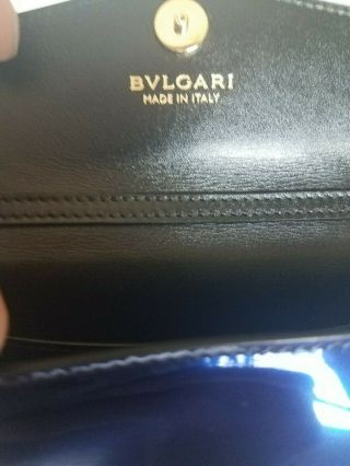 BVLGARI Serpenti Forever Rare Sea - Toy Bag Metallic Blue Leather Retail $795 6