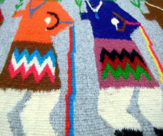 Vintage Navajo Rug Weaving Shiprock Yei 1960 ' s Native American Indian Art 19x30 5