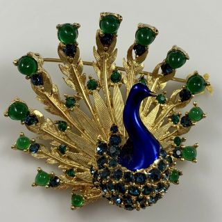 Vintage Signed & Numbered Boucher Peacock Brooch