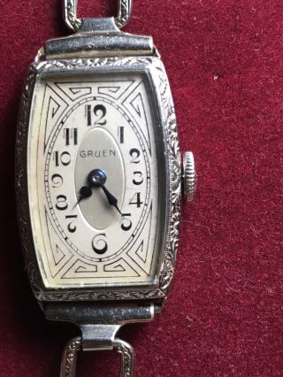 Vintage Art Deco Gruen Guild " A " Cal.  835 Swiss Wristwatch Made By Aegler Running