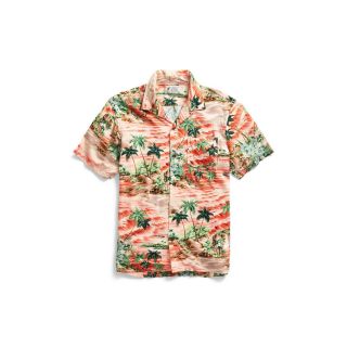 Rrl Ralph Lauren Vintage Inspired Hawaiian Print Camp Aloha Shirt 1940s Nwt S