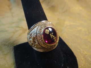 Vintage University Of Louisville Usn Phi Kappa Tau (ΦΚΤ) 10k Gold Ring Size 9