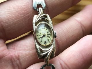 Vintage Bulova Deco Solid 14k Yellow Gold Ladies Wrist Watch