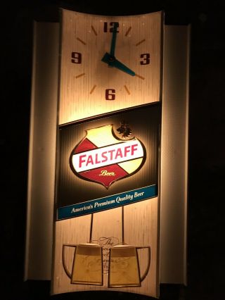 Falstaff Toasting Mugs Sign Clock Vintage 2