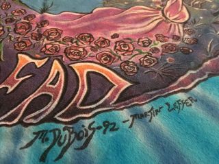 Grateful Dead T - Shirt Vintage 1992 Summer Tour Shirt XL DuBois GDM Tie Dyed EUC 4