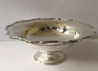 Antique Sterling Silver Footed Fruit Bowl Hallmarked Birmingham 1935 308gms