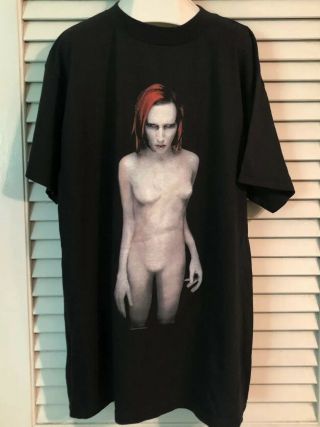 Vintage Marilyn Manson T Shirt Size M 1998 Mechanical Animals Satans Bake