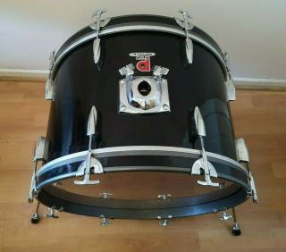 Vintage Premier Royale 22 " X 14 " Bass Drum In Black From 1970 