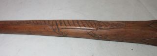 antique 19th century hand carved wood Folk art puzzle ball walkng stick cane 5