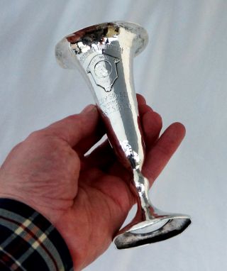 American Sterling Silver Golf Trophy Vase 1923.  Del Monte Golf Club California.