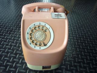 Vintage Japanese Payphone Public Telephone 10 Yen Pink Telephone