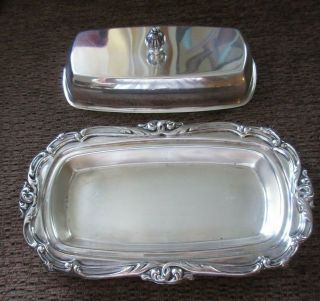 Vintage Antique Fisher Sterling Covered Butter Dish,  Glass Insert 5