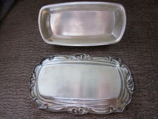 Vintage Antique Fisher Sterling Covered Butter Dish,  Glass Insert 6
