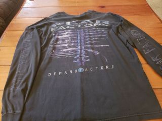 Vintage Rare Fear Factory T Shirt Long Sleeve Demanufacture Tour Metal Concert