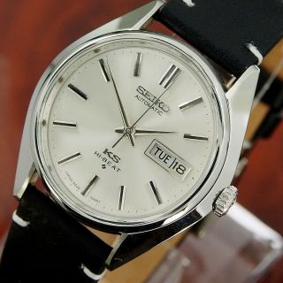 Authentic Mens King Seiko Hi - Beat Day Date Ref.  5626 - 8001 Silver Dial Automatic