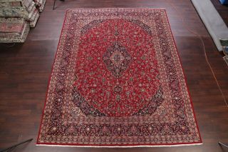 Vintage Traditional Floral RED Persian Oriental Hand - Knotted 10x13 Area Rug Wool 2