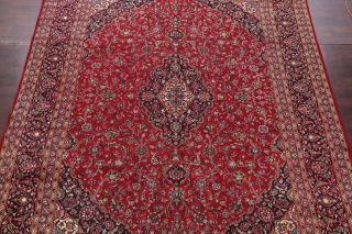 Vintage Traditional Floral RED Persian Oriental Hand - Knotted 10x13 Area Rug Wool 3