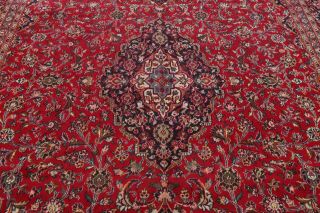 Vintage Traditional Floral RED Persian Oriental Hand - Knotted 10x13 Area Rug Wool 4