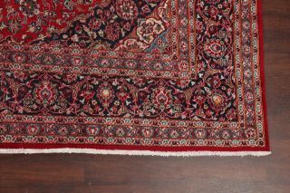 Vintage Traditional Floral RED Persian Oriental Hand - Knotted 10x13 Area Rug Wool 6