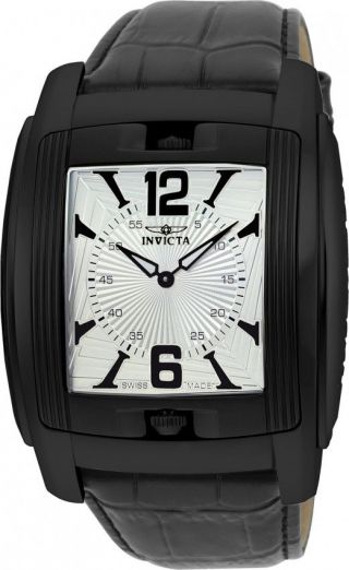 Mens Invicta 90180 Transatlantic Swiss Dual Movement Flip Dial Leather Watch 2