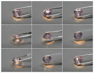 CERTIFICATE Inc.  Big Rare 6.  15ct Heart Natural Unheated Color Change Sapphire 6