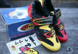 Vintage Nos Northwave Road Cycling Shoes Size 43 Mario Cipollini Saeco