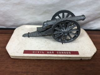 Old House Attic Find Vintage Die - Cast Metal Antique Toy Civil War Cannon