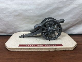 Old House Attic Find Vintage Die - Cast Metal Antique Toy Civil War Cannon 2