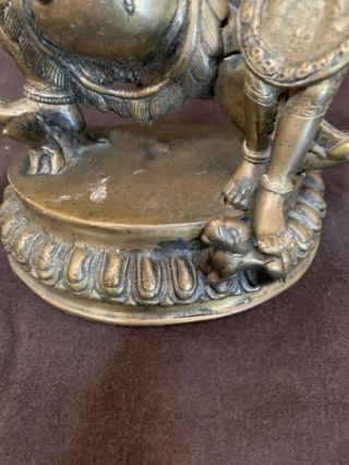 Antique chinese qing sino tibetan bronze statue of Ganesha 11.  5” 2