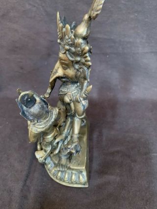 Antique chinese qing sino tibetan bronze statue of Ganesha 11.  5” 6