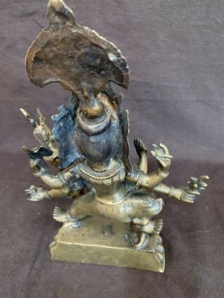 Antique chinese qing sino tibetan bronze statue of Ganesha 11.  5” 7