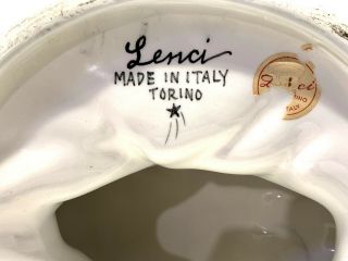 Vintage Estate LENCI TORINO Hand Painted Italy Pottery Mandarin Duck Figure 6