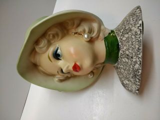 Vintage RELPO Lady Head Vase 7 