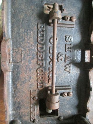 Antique Shaw & Clark Biddeford Maine Crank Sewing Machine 4