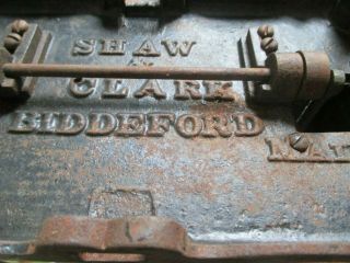Antique Shaw & Clark Biddeford Maine Crank Sewing Machine 5