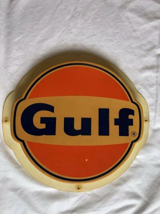 Vintage Gulf Gas Oil Dealer Light - Up Sign