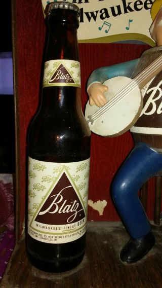 Vintage Blatz Beer Banjo Man Backbar Display 7