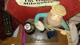 Vintage Blatz Beer Banjo Man Backbar Display 8