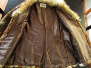 Vintage Women ' s Panache Rabbit Fur Coat Jacket Size Small Medium 6