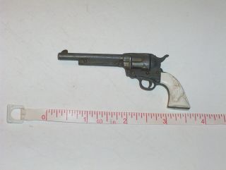 Vintage Antique Miniature (3&1/2 Inches Toy Metal Cowboy Cap Pistol