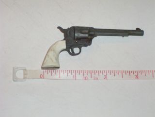 Vintage Antique Miniature (3&1/2 inches Toy Metal cowboy cap Pistol 2