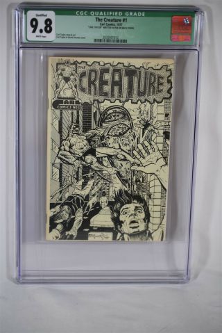 Rare Early Dave Stevens Cover 1974/1977 The Creature 1 Cgc 9.  8 Q Signed Batman