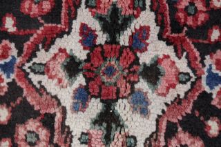 VINTAGE Traditional Floral CORAL RED Hamadan Area Rug Hand - Knotted Oriental 7x10 8